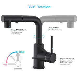 <span class=keywords><strong>Robinet</strong></span> de cuisine noir avec pommeau de douche à 3 fonctions, mitigeur de <span class=keywords><strong>robinet</strong></span> de bar <span class=keywords><strong>Robinet</strong></span> d'évier de cuisine - Product Image 5