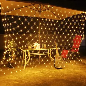 Cortina de rede de led para janelas, iluminação decorativa de natal, feriado, festa de casamento, fada, luz solar, iluminação em corda