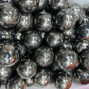 Bolas de cristal talladas de alta calidad, esferas de pirita peruana pulidas, piedras curativas al por mayor para amor y curación - Product Image 3