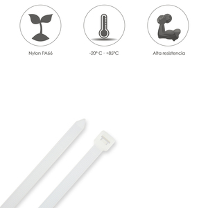 สายรัดเคเบิลไนลอน 100% สีธรรมชาติ 2.5 x 135 มม. (บรรจุ 100 ชิ้นต่อถุง) - Product Image 4