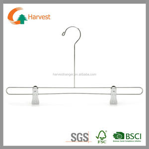 Heavy-Duty Metal Single Tier Hotel Pant <strong>Hangers</strong> Space-Saving Non-Slip <strong>Clips</strong> Modern Design For Wardrobe Clothing Store Bathroom - Product Image 2