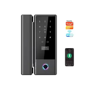 Cửa kính kỹ thuật số khóa thông minh sinh trắc học vân tay tuya App Unlock ttlock Khóa thẻ chìa khóa NFC mật khẩu wifi hoặc BLE liên kết khóa