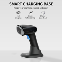 Escáner de Códigos de Barras 1D y 2D HC-780BT con Detección Automática, Base de Carga, Lector Inalámbrico de Códigos QR 2D, USB, Tamaño A4, en Stock