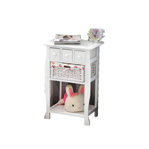 <span class=keywords><strong>Console</strong></span> de canapé en bois table de chevet meubles de salon commode en osier recevoir des armoires d'arche avec panier tissé en rotin - Product Image 2