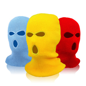 <span class=keywords><strong>Masque</strong></span> de ski Balaclava à trois trous de haute qualité en gros, <span class=keywords><strong>masque</strong></span> de bandit pour rappeurs, couvrant tout le visage - Product Image 4