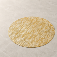 Napperon rond de luxe doré à la feuille d'or avec franges métalliques pour mariage, banquet, fête, décoration, logo personnalisé, faible MOQ