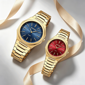 Montre de luxe en acier inoxydable 42 mm 32 mm, cadran <span class=keywords><strong>couple</strong></span>, montres-bracelets à quartz pour hommes et femmes, logo personnalisé, fabricant de montres - Product Image 2
