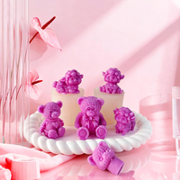 Miniature Paysage en Mousse et Plantes Succulentes : Adorable Boule de Cristal Décorative en Silicone avec Mouton et Ours de Dessin Animé