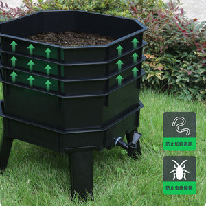 Worm <strong>Bin</strong> for Recycling <strong>Food</strong> Waste at Home Vermi <strong>Composting</strong> Stackable <strong>Composting</strong> <strong>Bin</strong> - Product Image 5