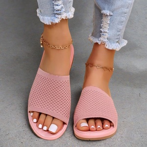 Taglie forti da <span class=keywords><strong>donna</strong></span> <span class=keywords><strong>43</strong></span> pantofole piatte <span class=keywords><strong>sandali</strong></span> in Mesh Casual con piattaforma traspirante scarpe basse per il tempo libero comode per le signore - Product Image 1