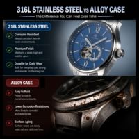 Reloj de Pulsera de Cuarzo de Acero Inoxidable 304 Directo de Fábrica, Fabricante OEM, Diseño de Marca con Logotipo Personalizado, Reloj al por Mayor de Marca Privada