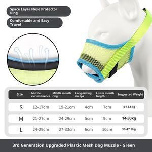 PVC 메쉬 개 총구-통기성 친환경 방수 IP67 물림 방지 마스크 소형/중형/대형견의 무작위 섭취 방지 - Product Image 5