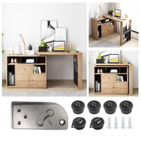 Charnière de bureau rotative à 90 degrés en forme de L Table d'extension pliante multifonctionnelle Support de connexion pour bureau à domicile loft RV