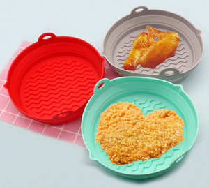 Moule à gâteau en silicone pliable pour la maison, panier rond en silicone réutilisable, ensemble de doublures pour friteuse à air, accessoires pour four - Product Image 3