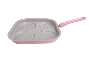 Sartén Moderna Ecológica Rosa <span class=keywords><strong>de</strong></span> 4 Quemadores, Antiadherente, <span class=keywords><strong>de</strong></span> Aleación <span class=keywords><strong>de</strong></span> Aluminio, sin Tapa, <span class=keywords><strong>para</strong></span> Desayunos y Cocina - Product Image 3