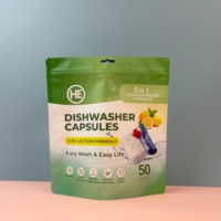 Sachets Doypack Imprimés Personnalisés pour Capsules de Lessive Liquide Concentrée avec Logo, Résistants à l'Humidité