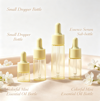 Vente en gros de flacons en verre de couleur arc-en-ciel 5 ml 10 ml 15 ml 20 ml avec compte-gouttes pour huile essentielle