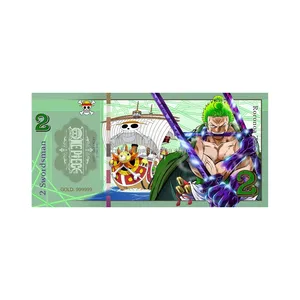 Venta al por mayor japonés clásico recuerdo Anime tarjeta una pieza 1 2 3 5 7 10 yenes billete para regalos