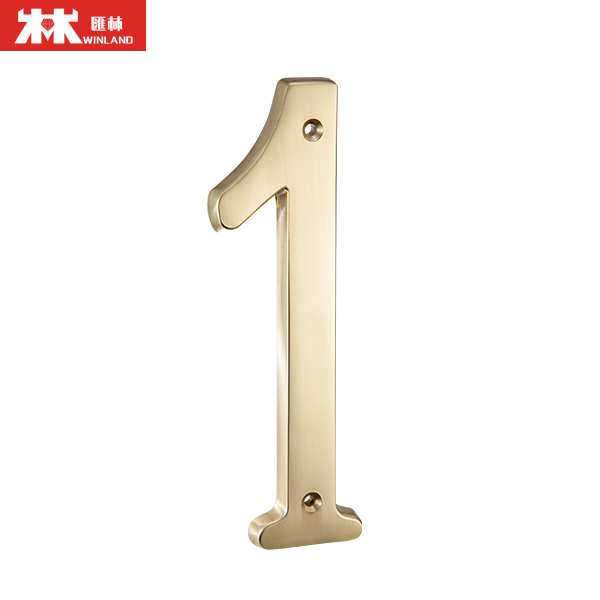 Номер в отеле дверь дом буква 3 с винтами буква 1 Латунь 100 мм номера дома