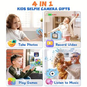 Kinderkamera-Spielzeug 3-8 Jahre HD-Video Dual-Objektiv Selfie-Kamera 2,0-Zoll-Bildschirm 32GB Tolles Weihnachts-Geburtstagsgeschenk für Jungen und Mädchen - Product Image 6