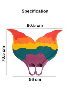 En kaliteli fabrika fiyat OEM kauçuk yüzmek eğitim yüzgeçleri Mermaid Flipper - Product Image 1