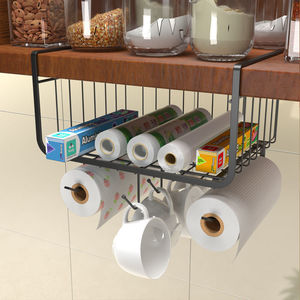 GG166-cesta de almacenamiento de Metal debajo del armario, organizador de cocina, mesa, dormitorio, estante de alambre, cestas de almacenamiento colgantes - Product Image 6