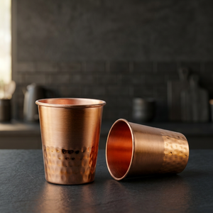 Gobelet en cuivre couleur unie, design minimaliste, réutilisable, cadeau de fête pour adultes, paroi simple - Product Image 2