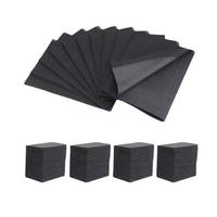 Bavoir serviette 3 plis tissu serviette dentaire bavoir 3 plis tissu bavoirs dentaires jetables rose noir feuilles de tatouage jetables