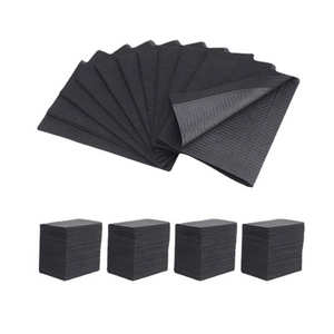 Bavoir serviette 3 plis tissu serviette dentaire bavoir 3 plis tissu bavoirs dentaires jetables <span class=keywords><strong>rose</strong></span> noir feuilles de tatouage jetables - Product Image 3