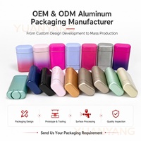 Boîte de déodorant en aluminium anti-fuite pour déodorants solides, durable, rechargeable, écologique, contenants métalliques vides