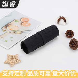 Silicone Heat Insulating Cover For Straightener Curling Iron Anti Slip Black Rubber Pad Household Hair Styling Accessory - Product Image 3