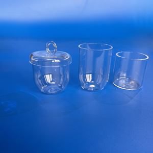 Usine personnalisée Cuarzo silice fondue claire 14 24 <span class=keywords><strong>33</strong></span> 36 pouces <span class=keywords><strong>creuset</strong></span> de fusion de quartz avec couvercle pour four à tubes de laboratoire - Product Image 4