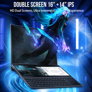 โน้ตบุ๊กเกมมิ่งหน้าจอคู่ 16" + 14" ระบบสัมผัส ผลิตในจีนแบบ OEM/ODM ใหม่ล่าสุด ใช้ Intel Core I7 9750H แรม 32GB SSD 1TB - Product Image 2