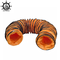 Tuyau de ventilation flexible antidéflagrant marin IMPA 591422 en PVC, pliable en spirale, orange, pour souffleur de navire