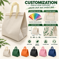 Sac isotherme imperméable personnalisé avec logo, doublure en aluminium pour sushis, gâteaux, restauration, livraison de plats à emporter