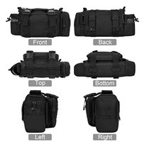 Grand sac de guidon de vélo, sac banane tactique pour cyclisme et randonnée, sac de rangement d'épaule pour activités de plein air