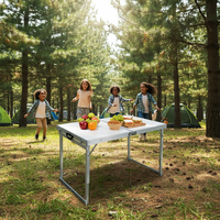 Ensemble de table et chaises de camping en aluminium portable moderne, pliable, léger, pour l'extérieur, hôtels, parcs, écoles