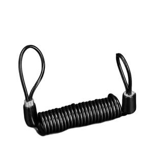 Cuerda de seguridad portátil para bicicleta, cable de bloqueo de alambre de acero con resorte negro de 120Cm para accesorios de ciclismo al aire libre - Product Image 2