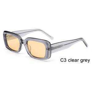 Lunettes de soleil unisexes en acétate anti-lumière bleue Lunettes de soleil noires bleu-gris Spot Wholesale TR90 Material Customization - Product Image 3