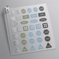 Étiquette en vinyle gaufré 3D découpée avec logo en relief, finition givrée brillante de qualité supérieure pour gobelet en verre
