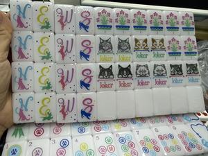 Custom Printed Mahjong Tiles Set Bone China Style Game Pieces for Club Party Family <b>Entertainment</b> - Product Image 5