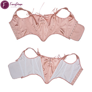 Corsé de corpiño deshuesado Vintage con cordones de satén para mujer con ligas, Top corto de fiesta, trajes bonitos, corsé, Bustiers de moda para mujer - Product Image 4