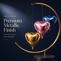 Ballon en forme de cœur en aluminium Mylar de 10 à 18 pouces, décoration de fête gonflable à l'hélium, article de fête d'anniversaire, vente en gros en Chine