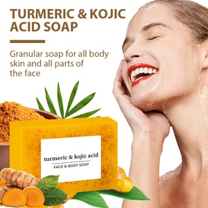 ODM OEM 'adult curcuma sapone per il viso lavaggio con acido kojico minerali al limone ingredienti naturali Anti-Acne cura della pelle uso del corpo - Product Image 2