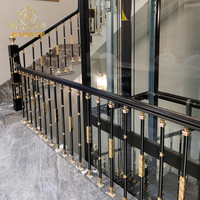 Balustres de Luxe Modernes en Alliage d'Aluminium Doré à Fixation au Sol, Résistants à la Rouille et à l'Eau, pour Villas, Hôtels, Intérieur, DIY