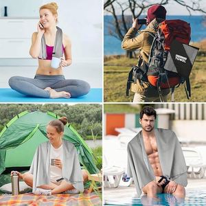 Serviette de camping en microfibre à séchage rapide pour hommes et femmes, idéale pour la randonnée, la plage, la piscine, les voyages, serviette de bain, cadeau promotionnel, confort optimal - Product Image 4