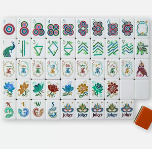 Jeu de Mahjong Américain - Jeu de Mahjong Américain transfrontalier 30mm 160 tuiles en acrylique cristallin gravées et imprimées à l'intérieur - Product Image 3