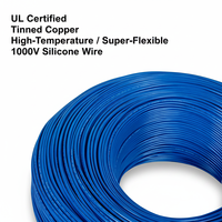 Cable de Conexión Aislado de Silicona Resistente al Calor de Calibre 18, 0.8mm² 18AWG, Certificado UL, 1000V 200C, Retardante de Llama, Conexión de Alimentación para Aparatos