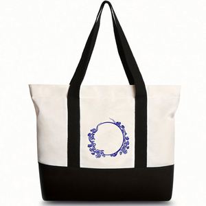 Sac de plage en toile personnalisé avec monogramme de dessin animé classique imprimé en sérigraphie pour femmes, cadeau personnalisé avec initiales pour l'été - Product Image 2