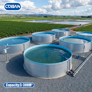 Customized 2000-300000 Gallon Capacity Round Galvanized Steel Water tank Rainwater Tank Silo 10-100m3 for Aquaculture Irrigation - Product Image 1